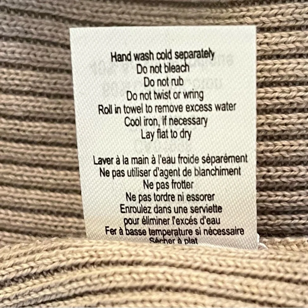Spanner Grey Cotton-Blend Ribbed Knit Sleeveless Turtleneck Sweater XL